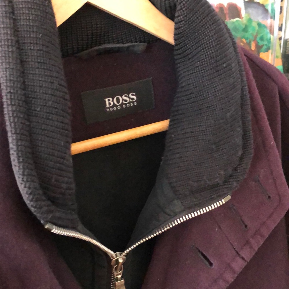 Hugo Boss Deep Purple Jacket for men with Dark Collar